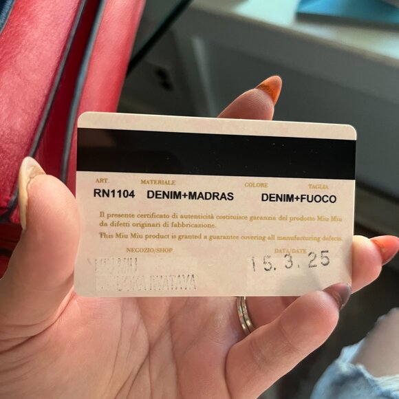 ❌Sold ❌Miu Miu denim and red leather bag | From Prada Japan - Picture 15 of 17